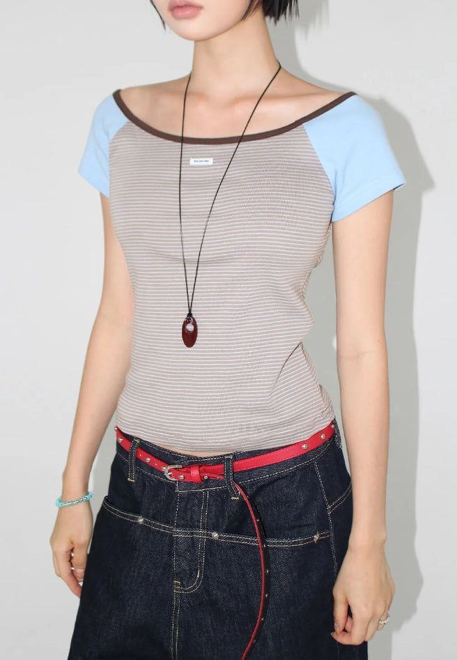 RAGLAN OFF-SHOULDER TEE