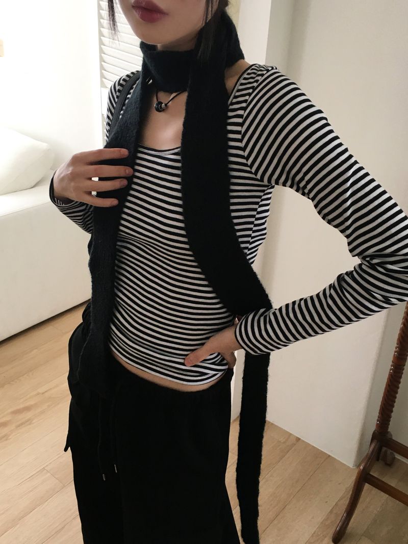 Lanpi slim knit muffler