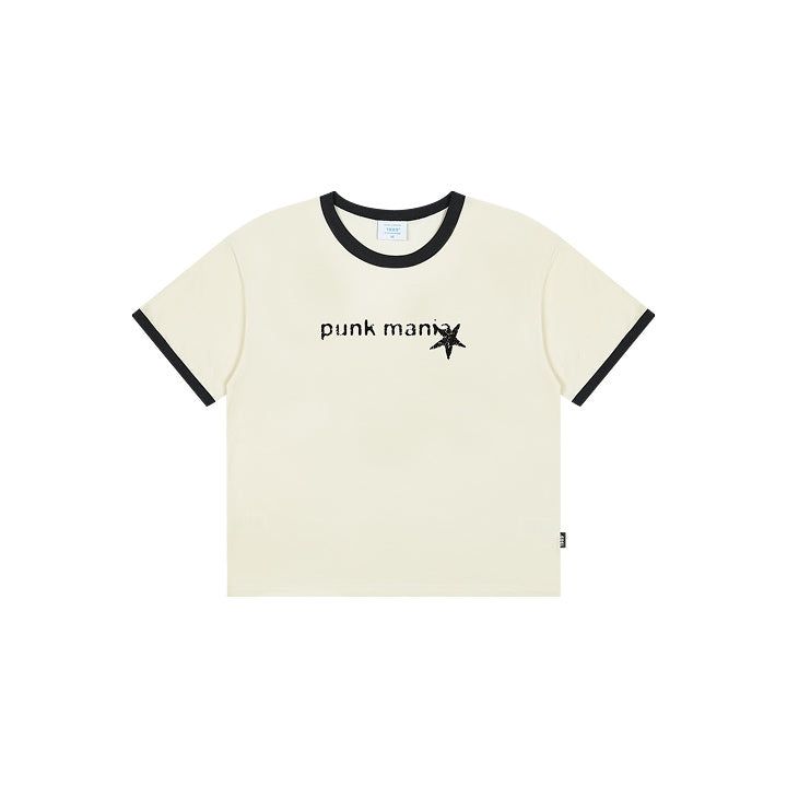 PUNK MANIA Cool Cotton Cropfit Ringer Short Sleeves (SRCSTD-0240)