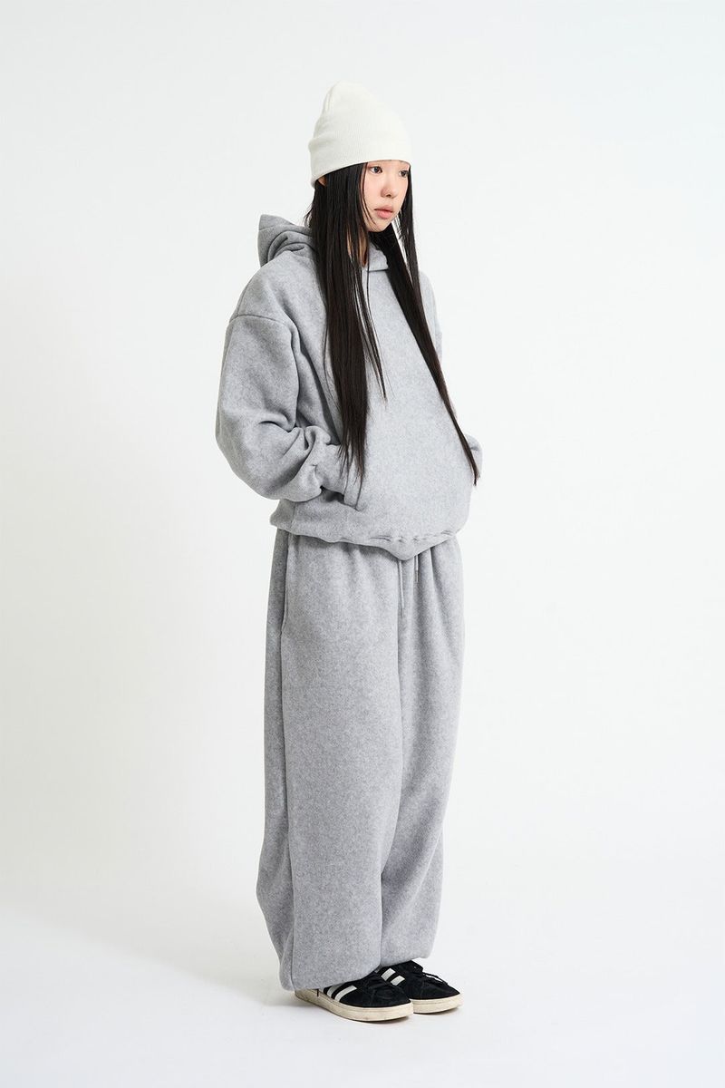 Fleece banding jogger pants