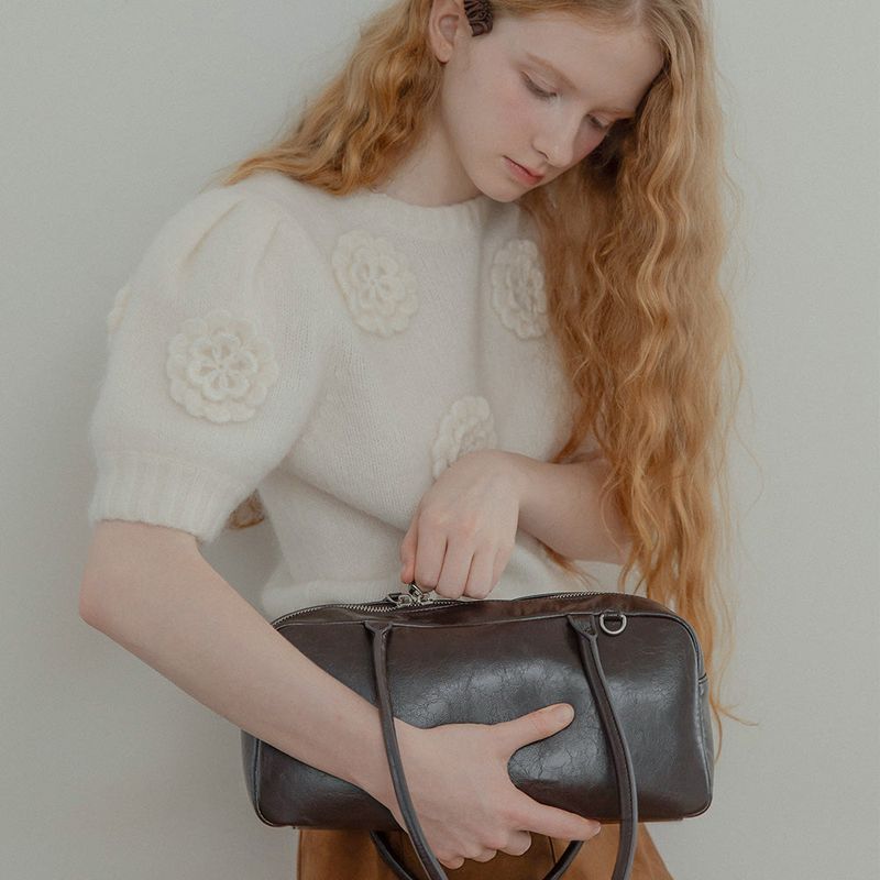 TWIN BAGUETTE BAG (DEEP BROWN)