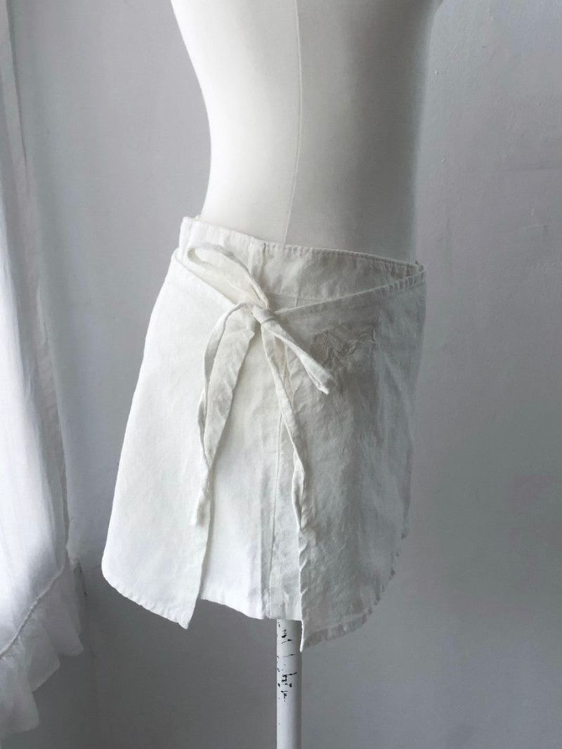 Embroidered wrap skorts