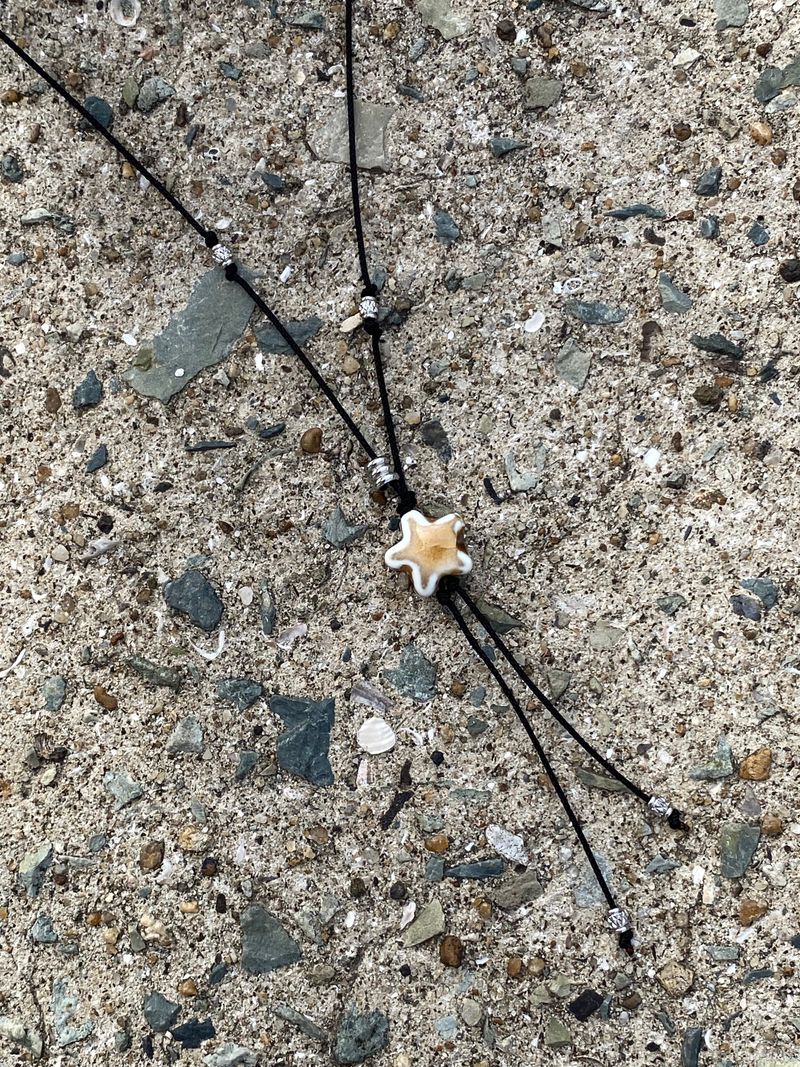 watercolor starfish string necklace