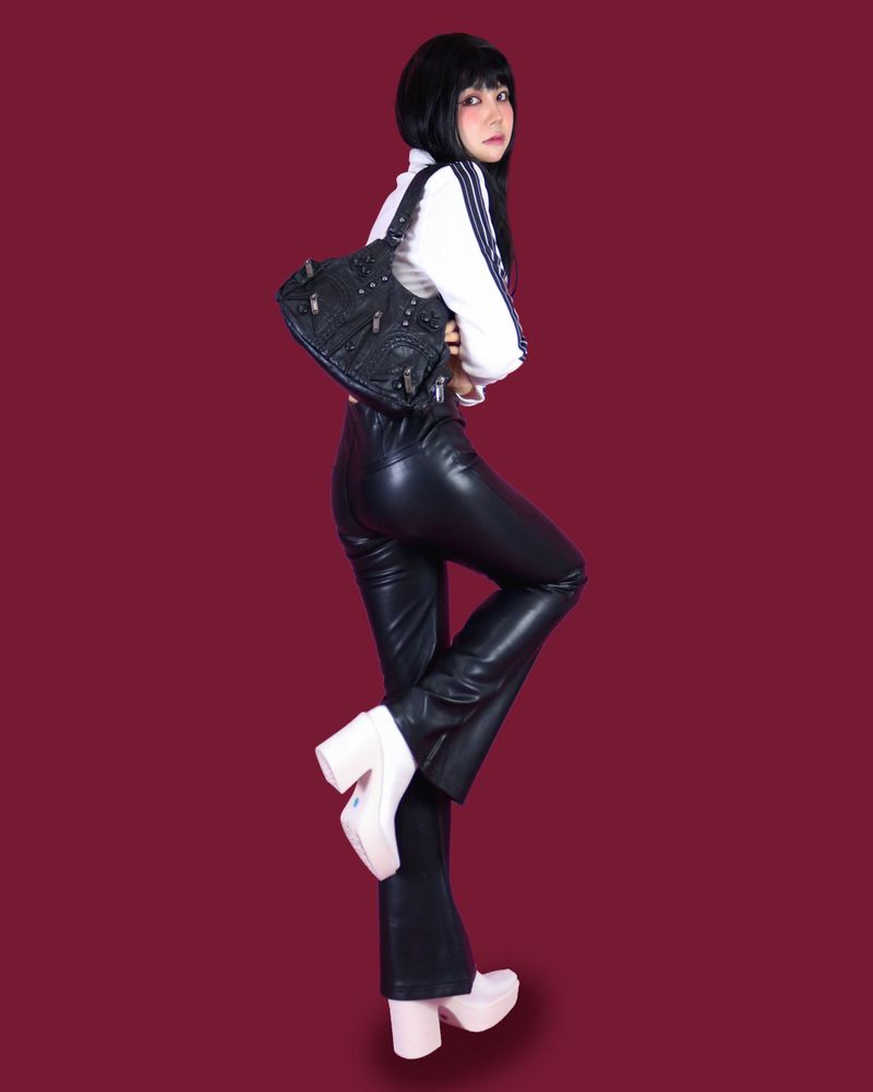 funky leather daily bag