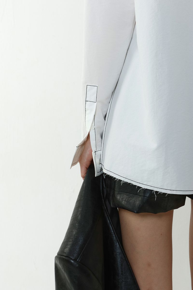 STITCH-CUT SHIRT_WHITE