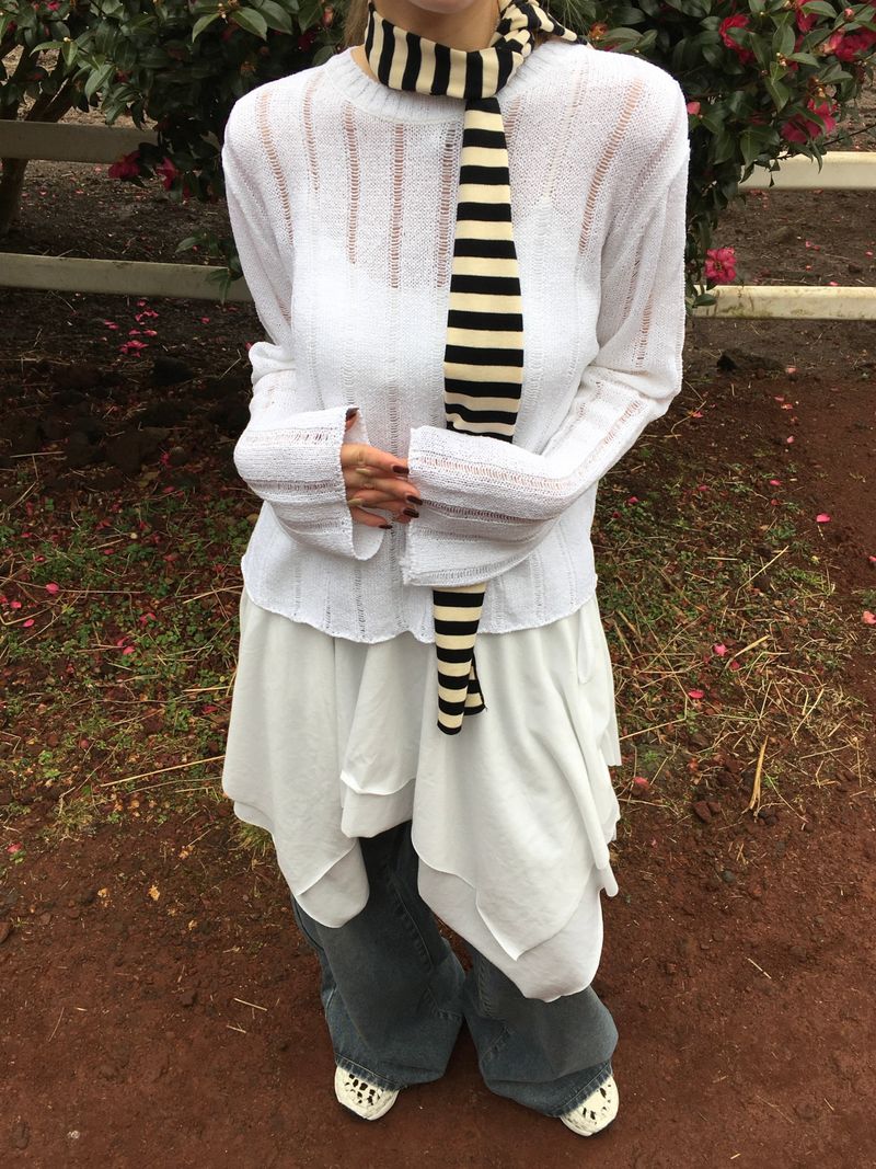 Peanut Stripe Muffler (3c)