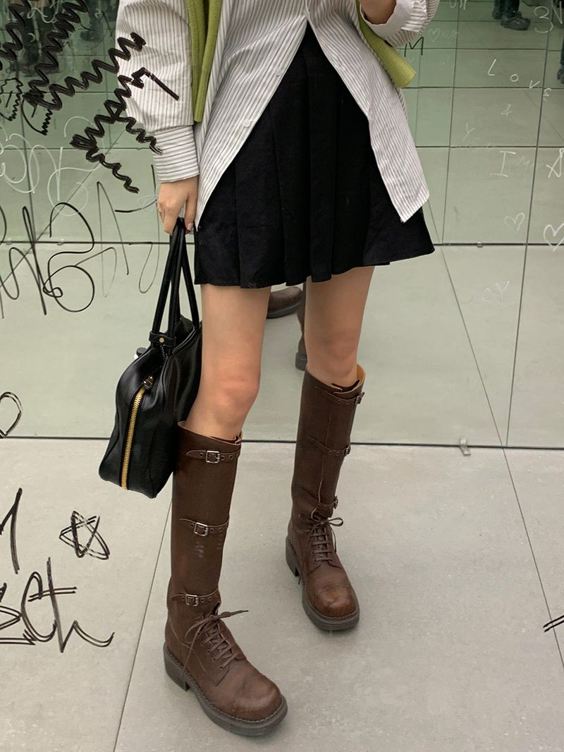 [MADE] Belto pintuck mini skirt