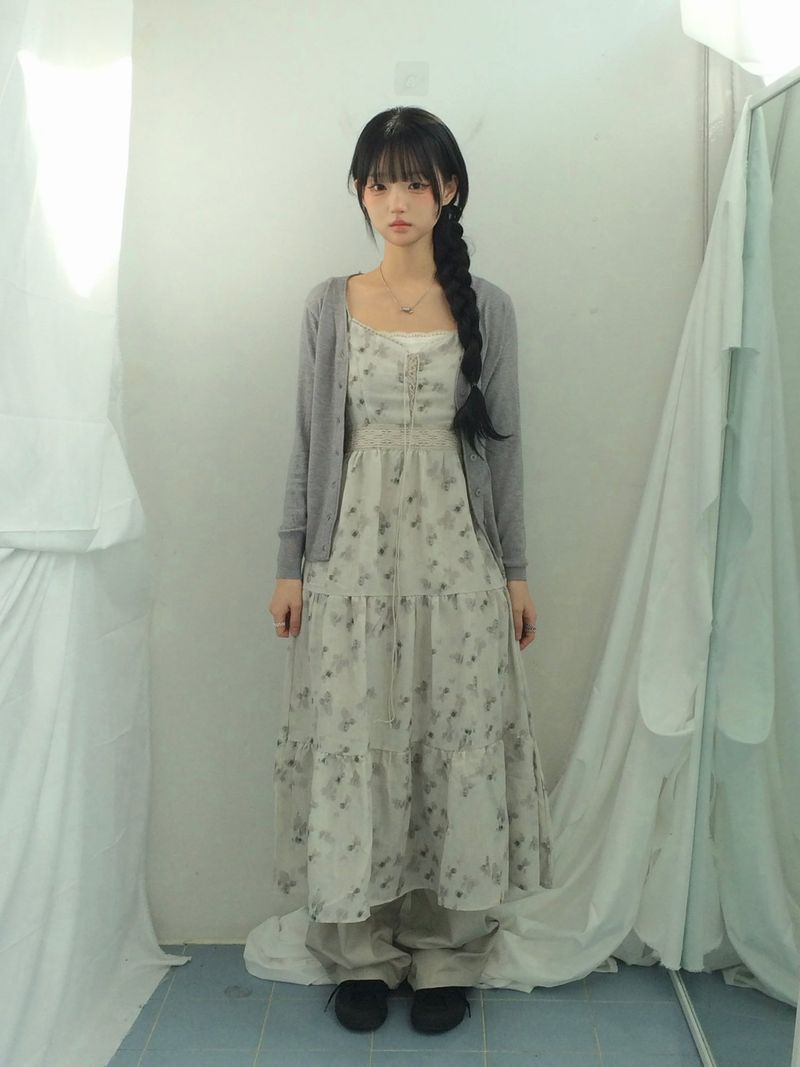 Pastel Tension Slim Knitwear Cardigan