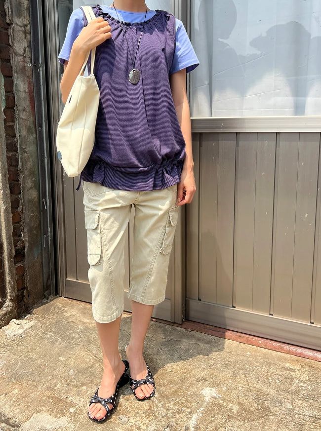 VINTAGE CARGO CAPRI PANTS