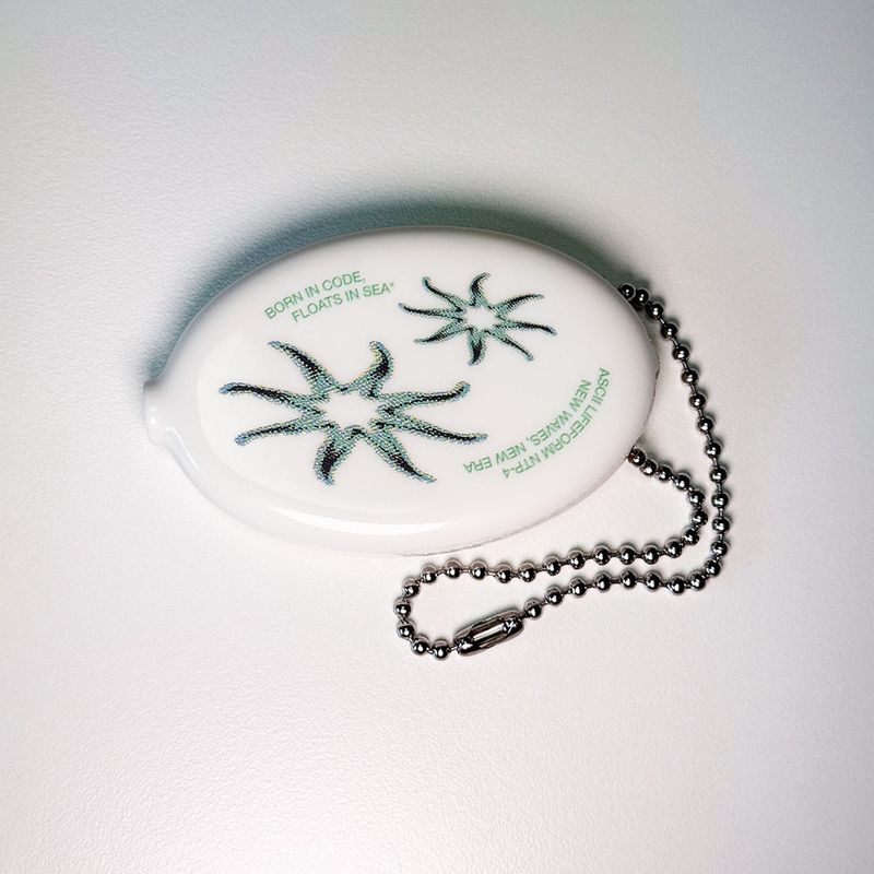 BORN IN CODE NTP-4 Coin Wallet Keyring (White)