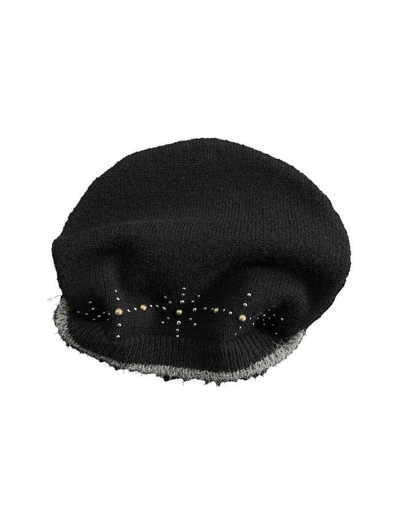 RIVET TOTEM WOOL-LIKE EDGE HEATHER BLEND BEANIE