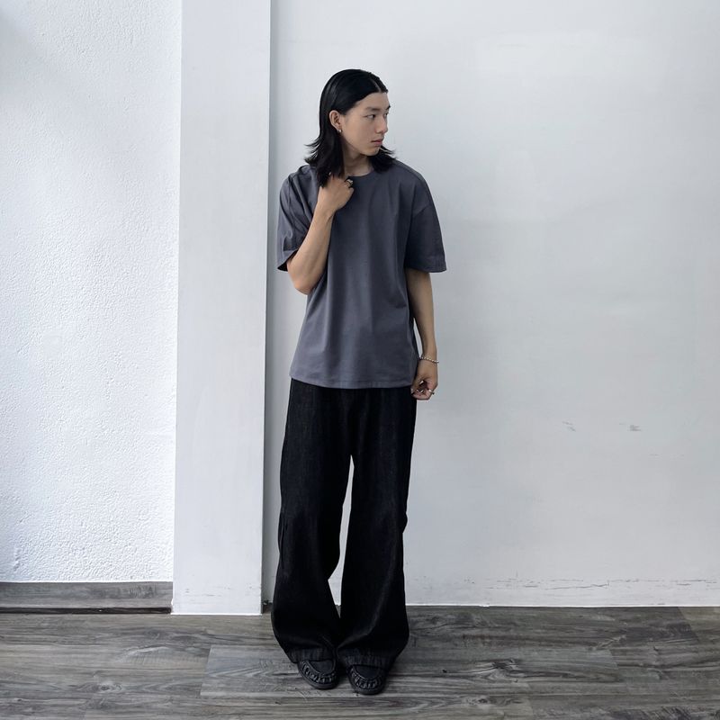 Ink Black Draped Trousers