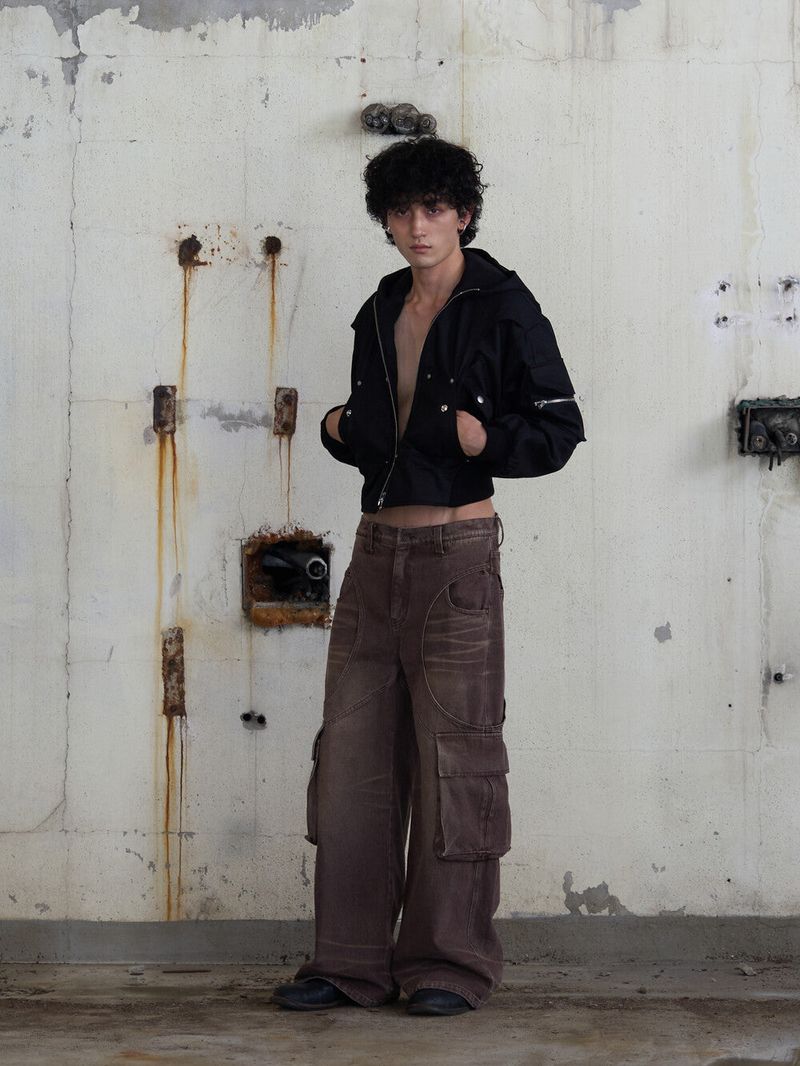 FULLOFSSUN(フルオブサン)の「Circle Denim Bomber Jacket (Black)(Jackets/Outerwear)」