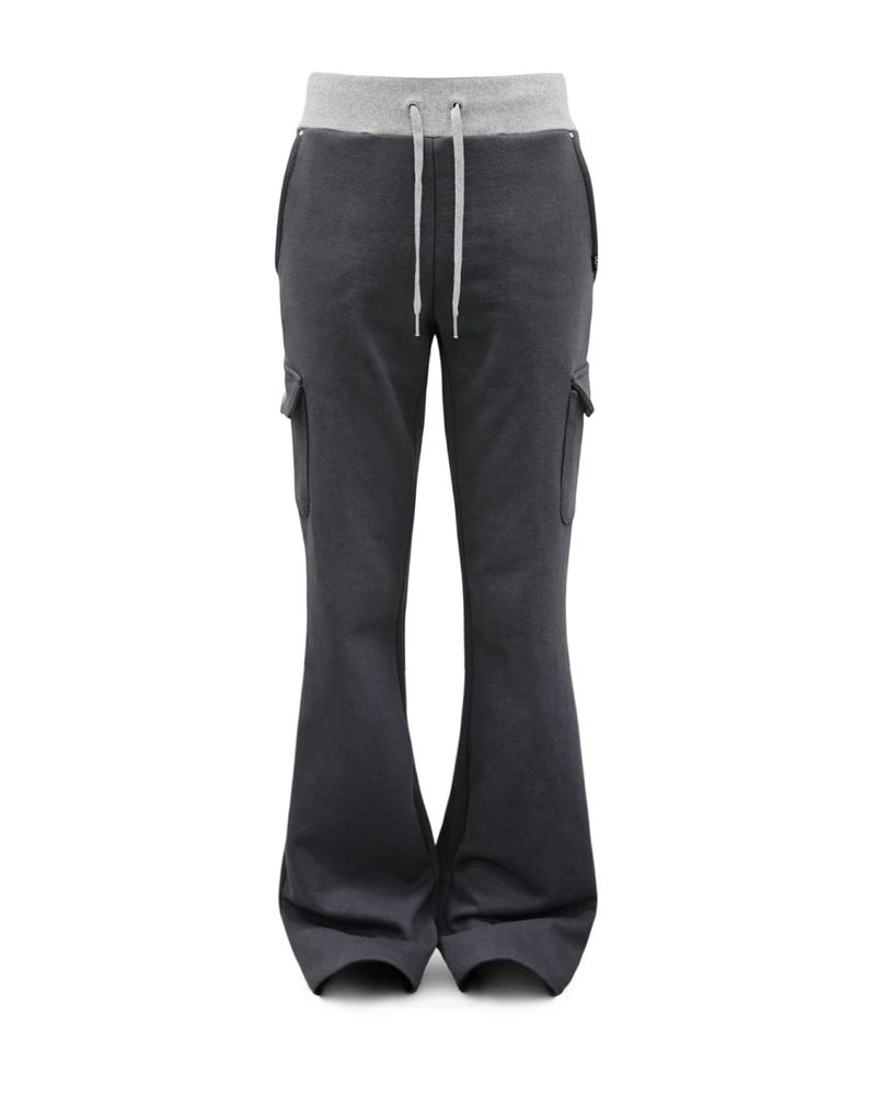 Bootcut Sweatpants Charcoal x Melange Gray