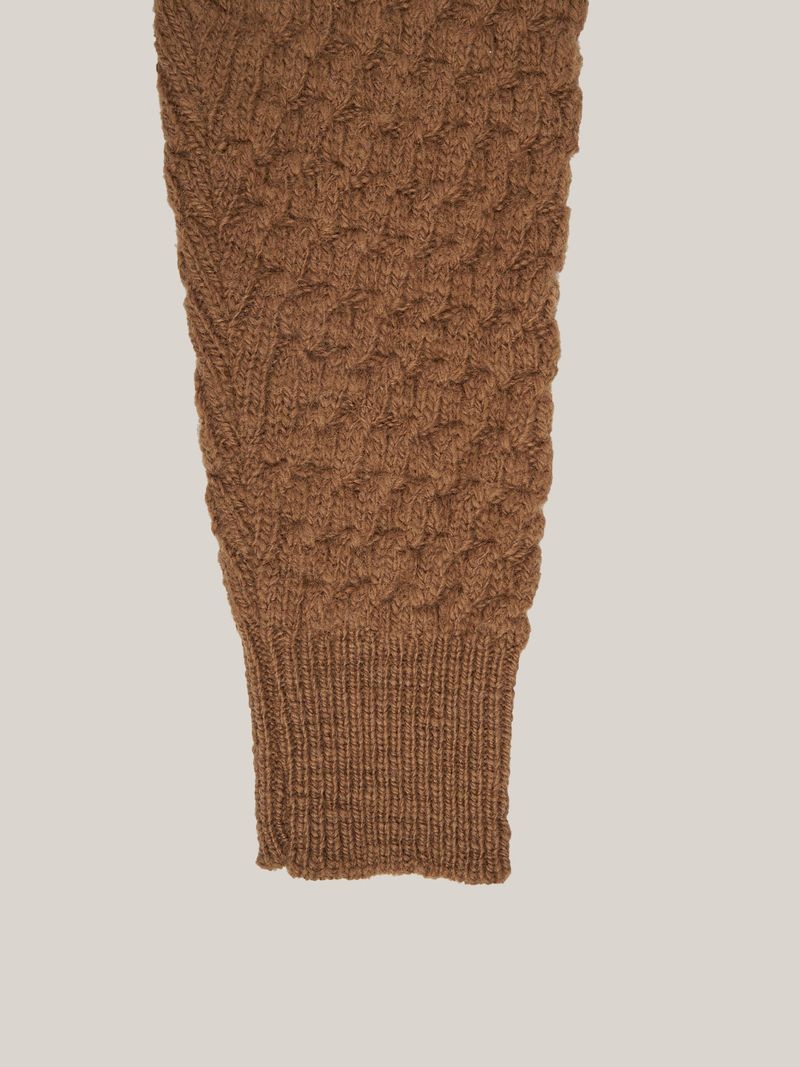 PIE WOOL CARDIGAN [ CINAMON ]