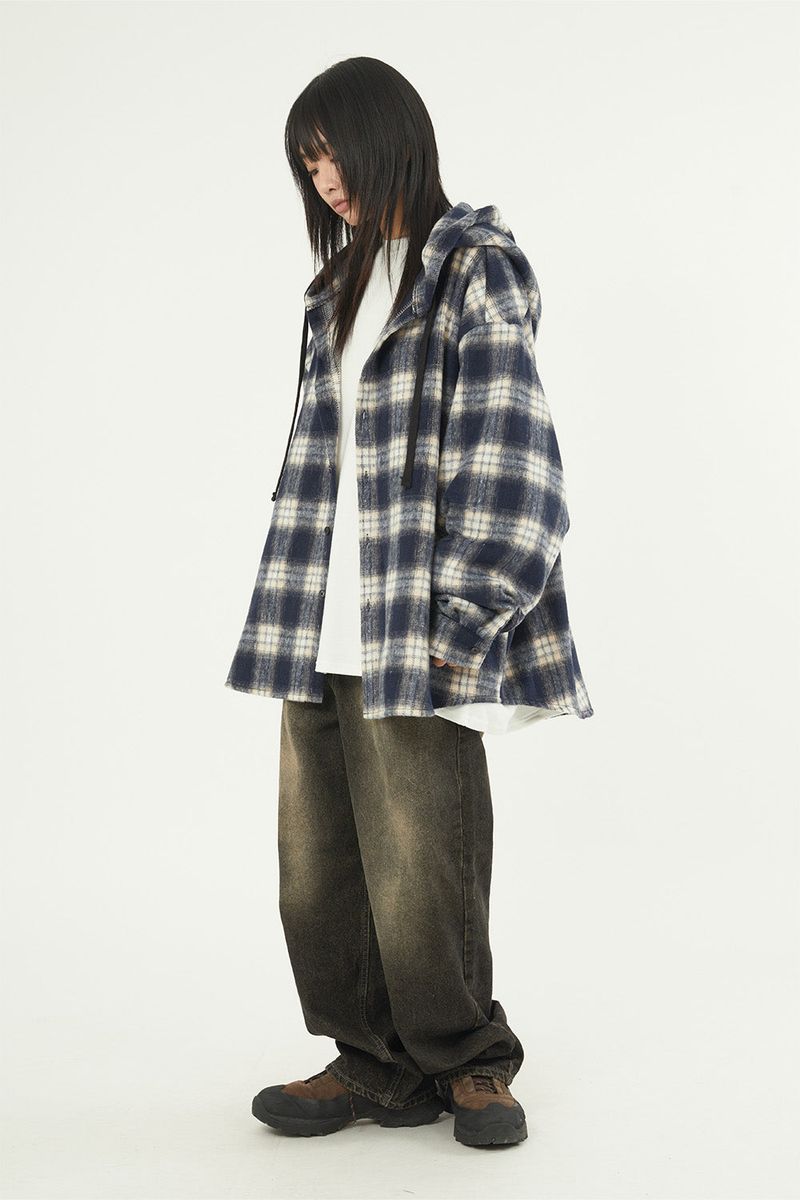 Dust oil washed denim pants