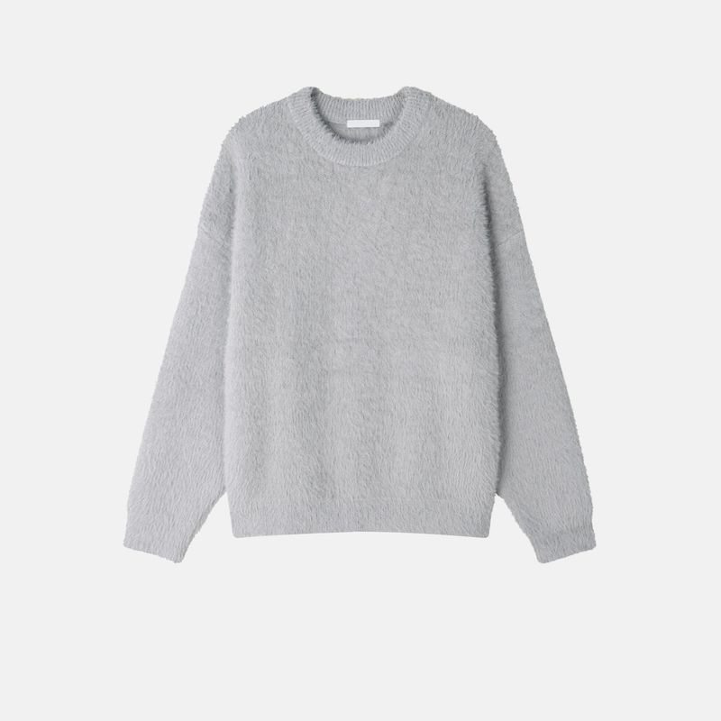 Angora hairy cropped knitwear