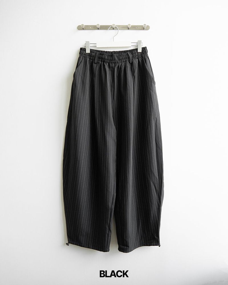 Drape Stripe Banding Slacks