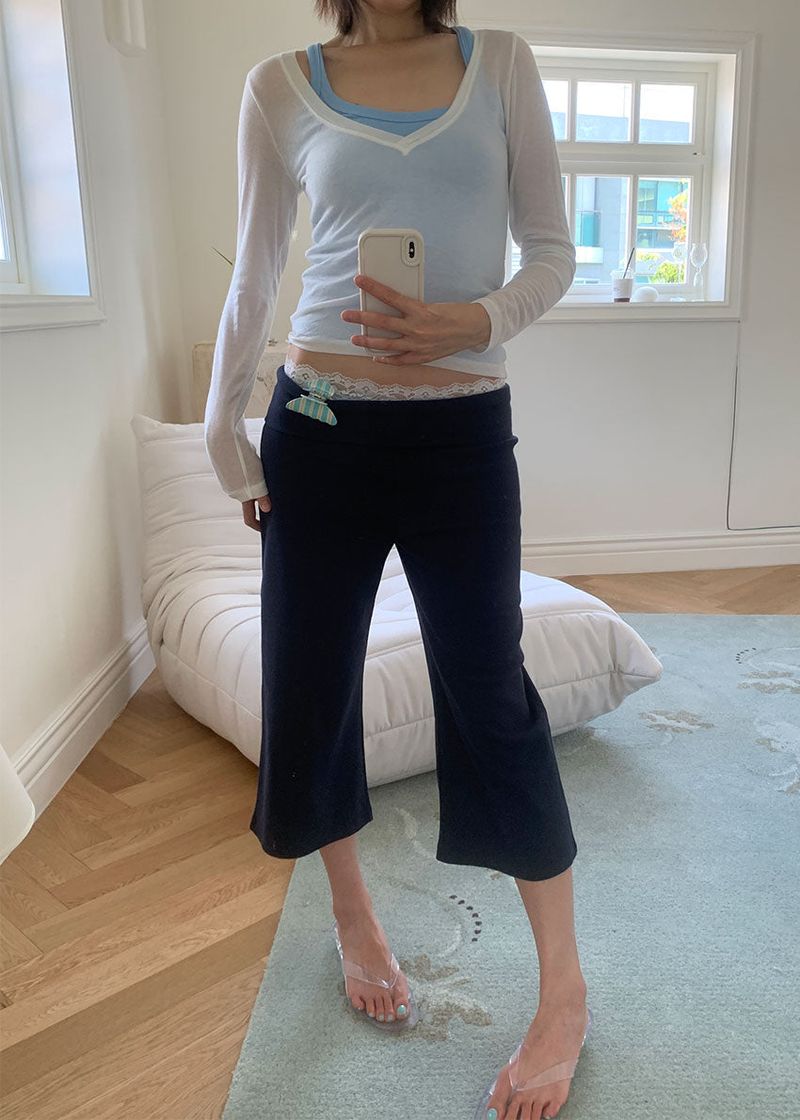 eon（イオエン）の「FOLDING CROP CAPRI PANTS (2color)（Pants）」