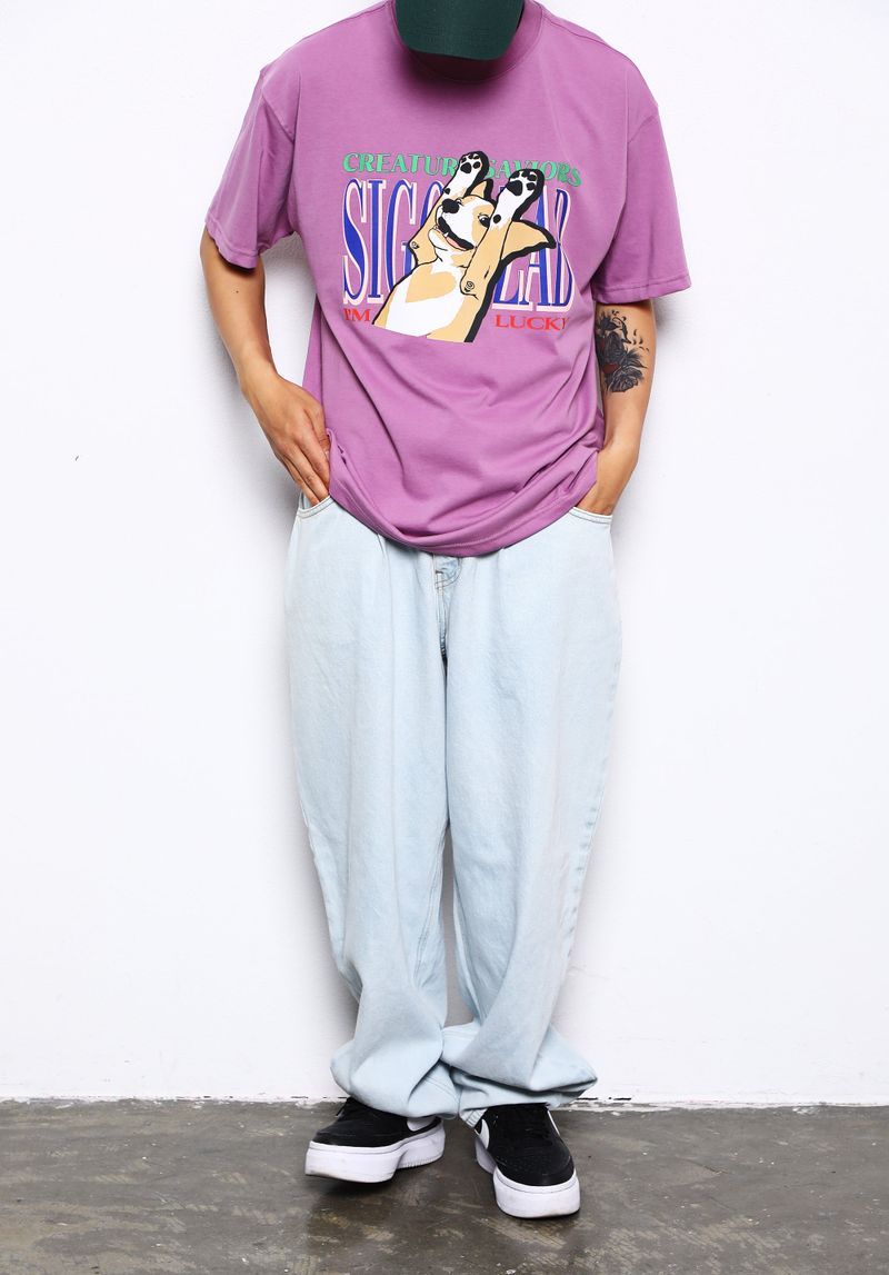 MBSRCOPT103 MID90 BAGGY DENIM PANTS ICEBLUE