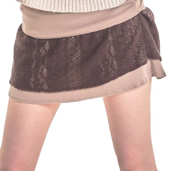 Forusring（フォーラスリング）の「TOFFEE KNIT MINI SKIRTS [BRWON]（Skirts）」