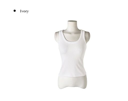 Torne U-neck Plain Ribbed Sleeveless