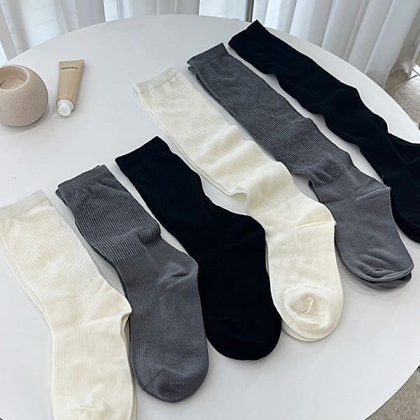 Wrinkled knee socks stocking socks (23T185)