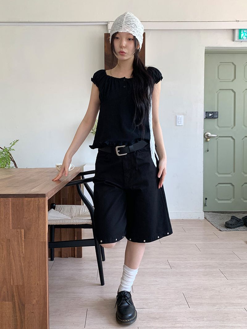 STUD BERMUDA PANTS (2C)