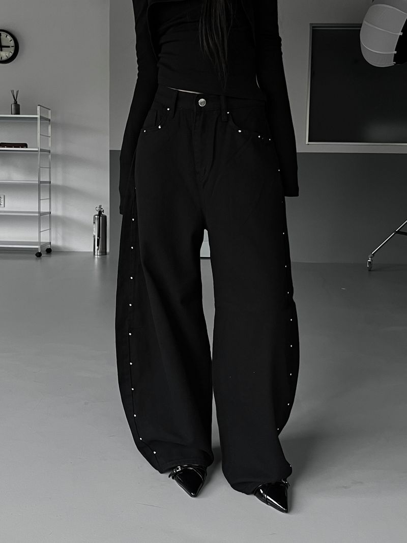studded balloon wide pants (2color)