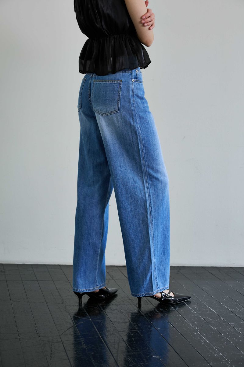 AZURE WIDE DENIM PANTS / BLUE