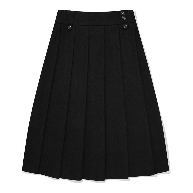 KIRSH MIDI PLEATS SKIRT[BLACK]