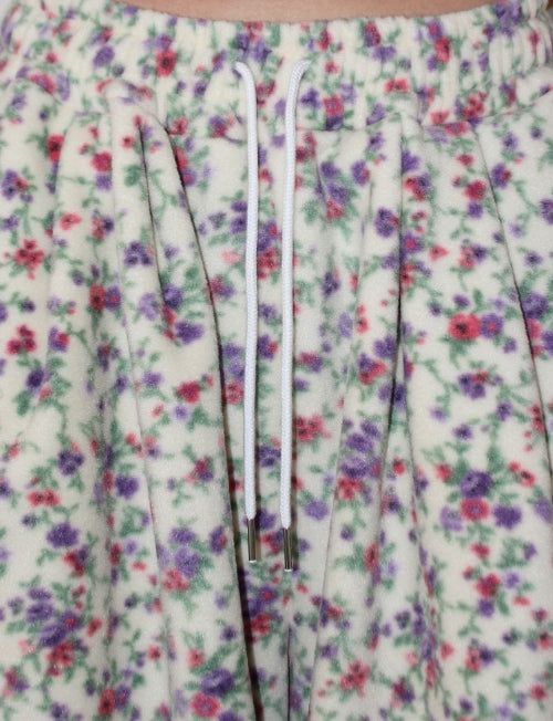FLORAL FLEECE CARGO PANTS