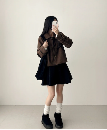 ゲントラウンドカラーショートコートジャケット