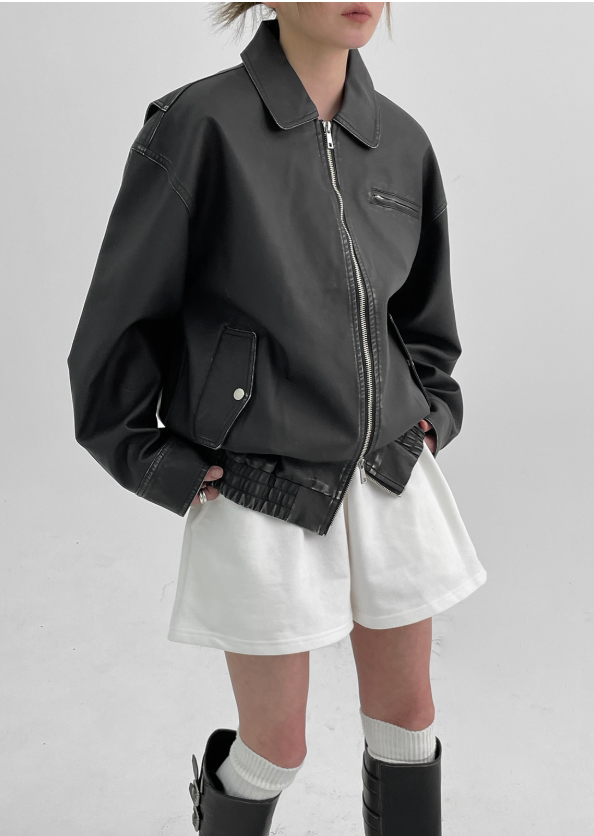 [MADE] Revlum Washed Leather Jumper