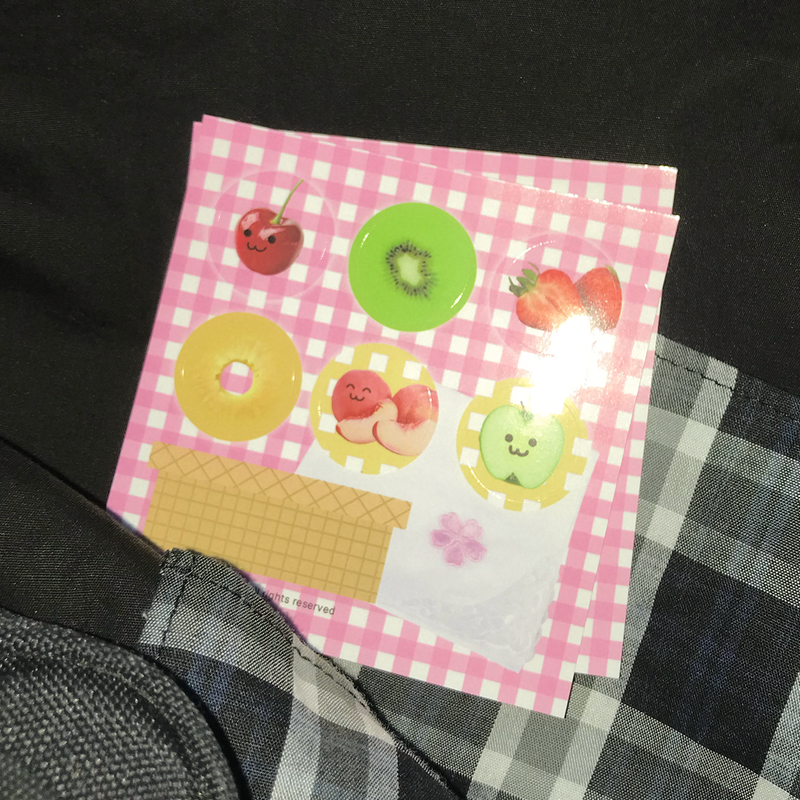 sparkle fruits sticker set
