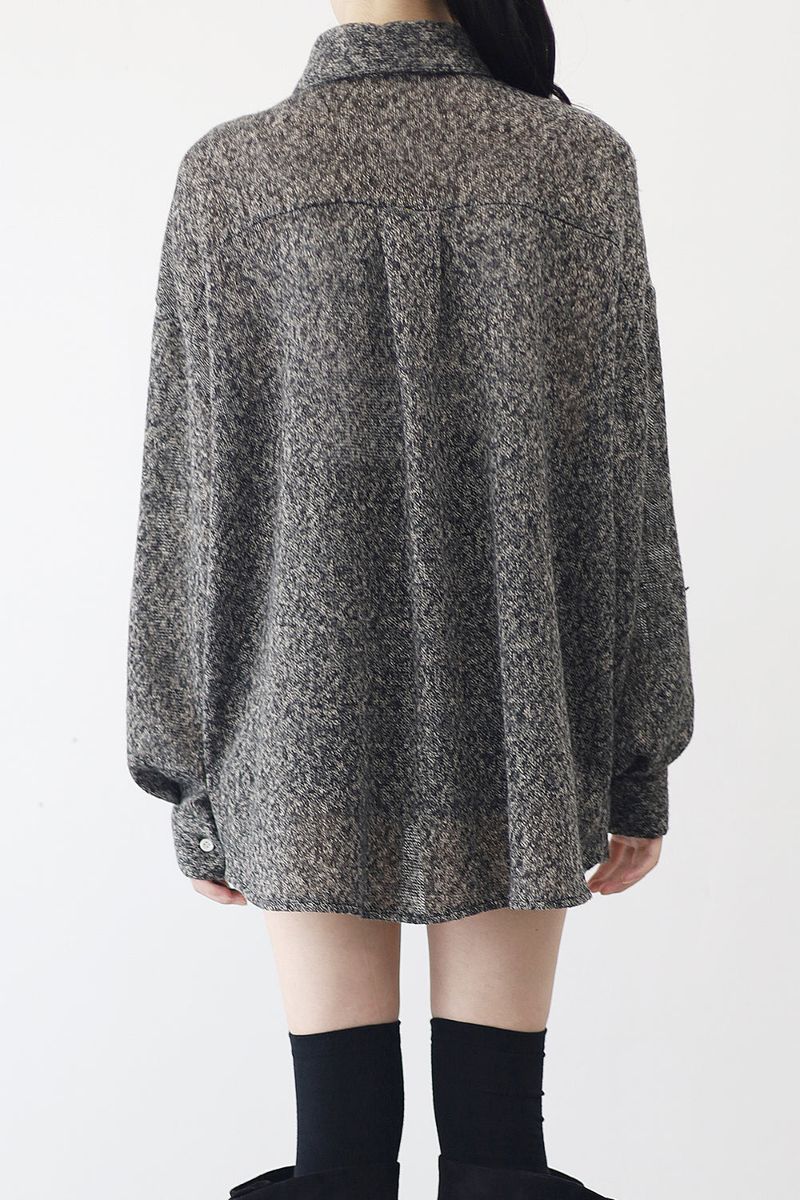 (Unisex) ブレットオーバーサイズニットシャツ