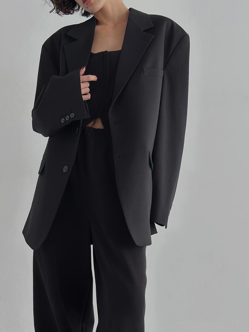 ASCLO Loose Two Button Blazer (2color)