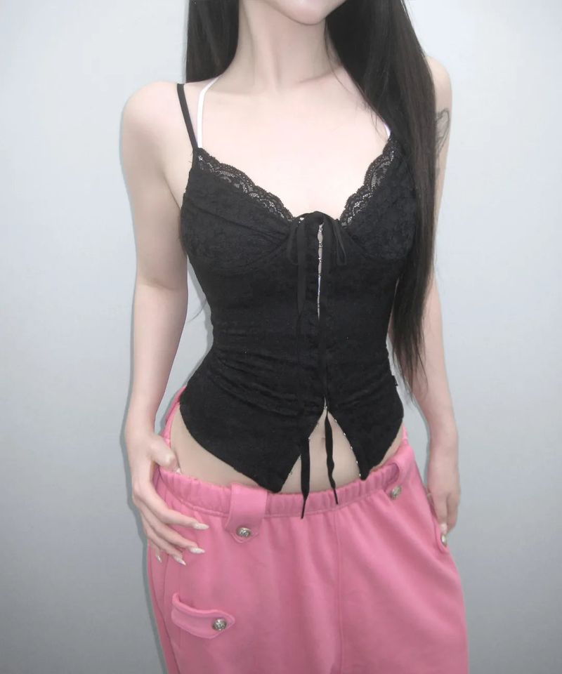 lover lace corset top (4colors)