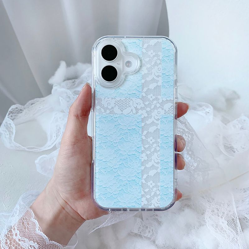 [MADE]angel cross lace case (mint)