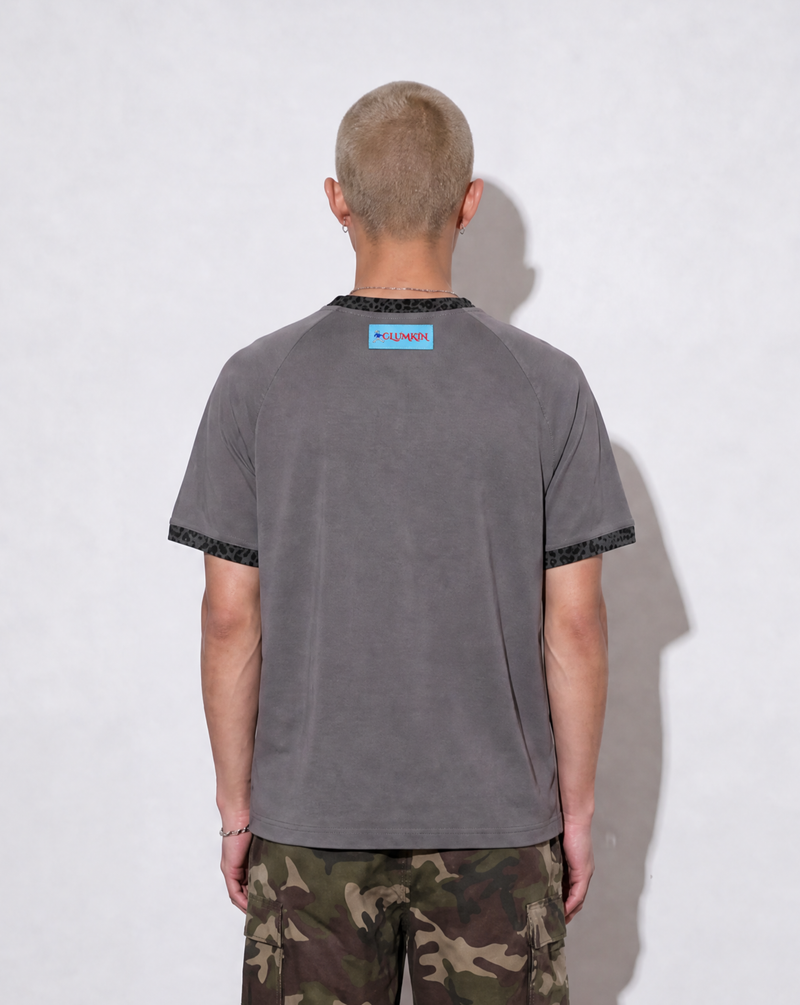 レオパードリンガーTシャツ (CHARCOAL/CHARCOAL) [MEN]
