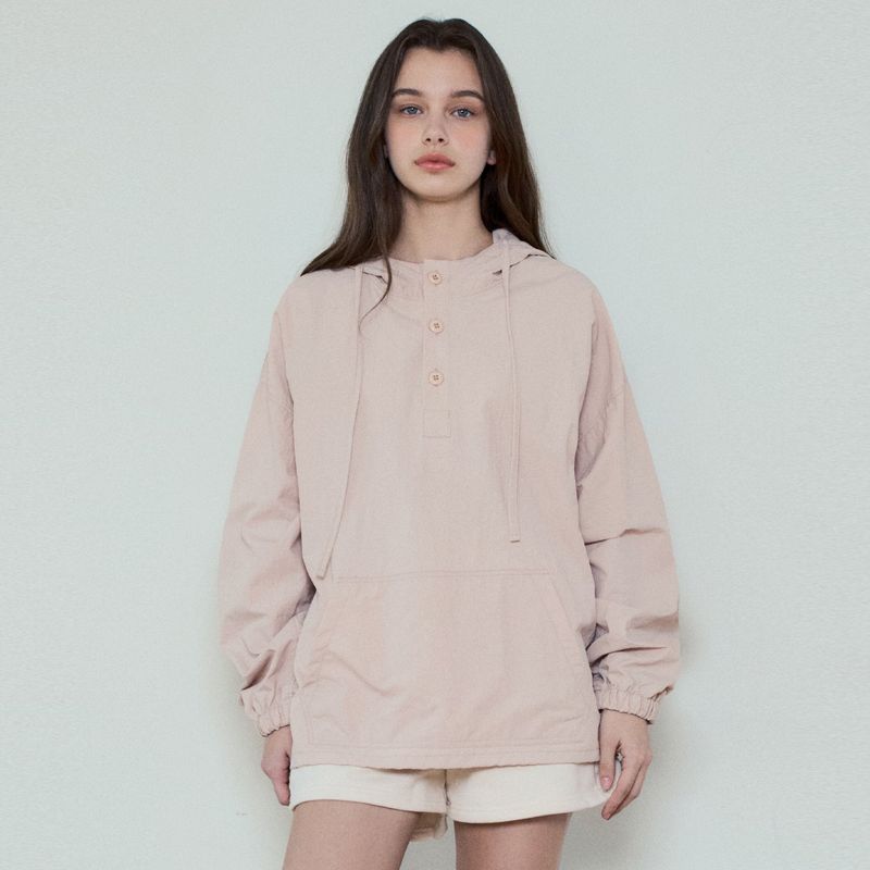 Windy Anorak Hooded Jacket_Indi pink