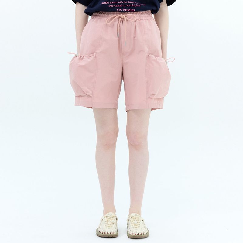 Nylon stringpocket banding short pants