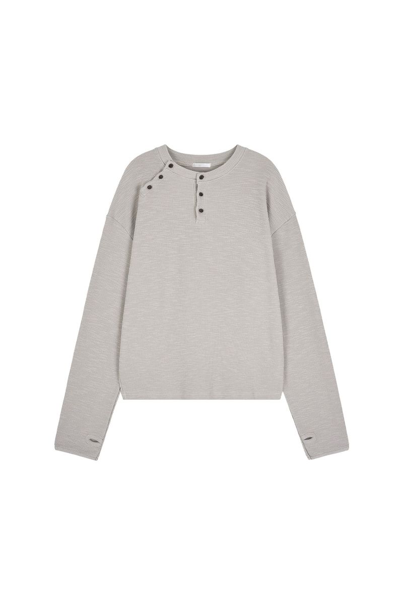 トフィヘンリーネック長袖Tシャツ