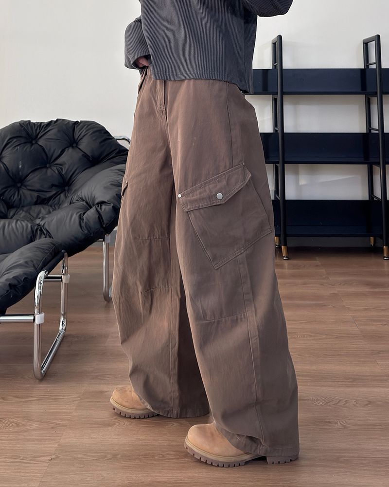 Rawden strap wide cargo pants