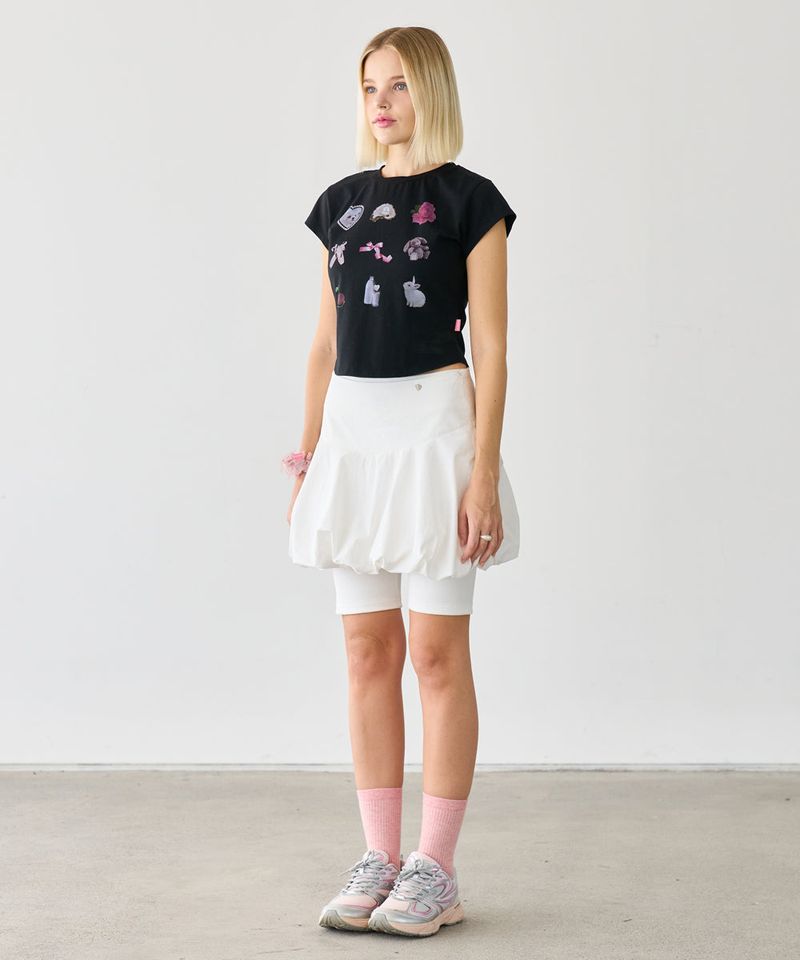 BALLOON MINI SKIRT WHITE