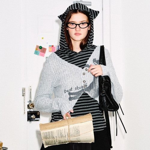 American Street Printed Layered Hoodie