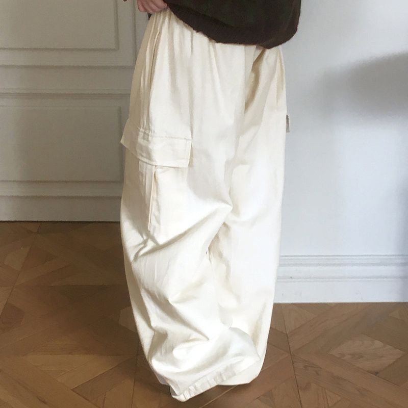 Cane Thick Cotton Cargo Pants