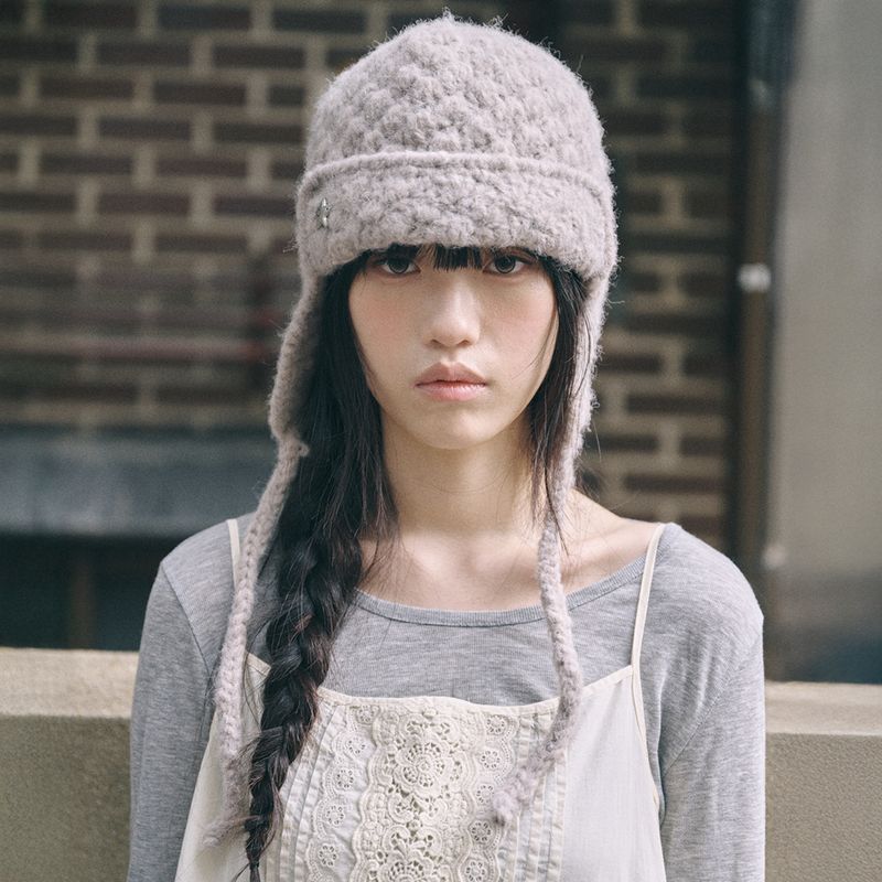 kiibi（キイビ）の「ハンドメイドクロシェトゥルーパーハット ベージュ（帽子）」
