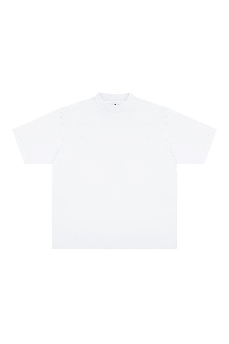 Heavyweight Cotton Mock Neck Tee