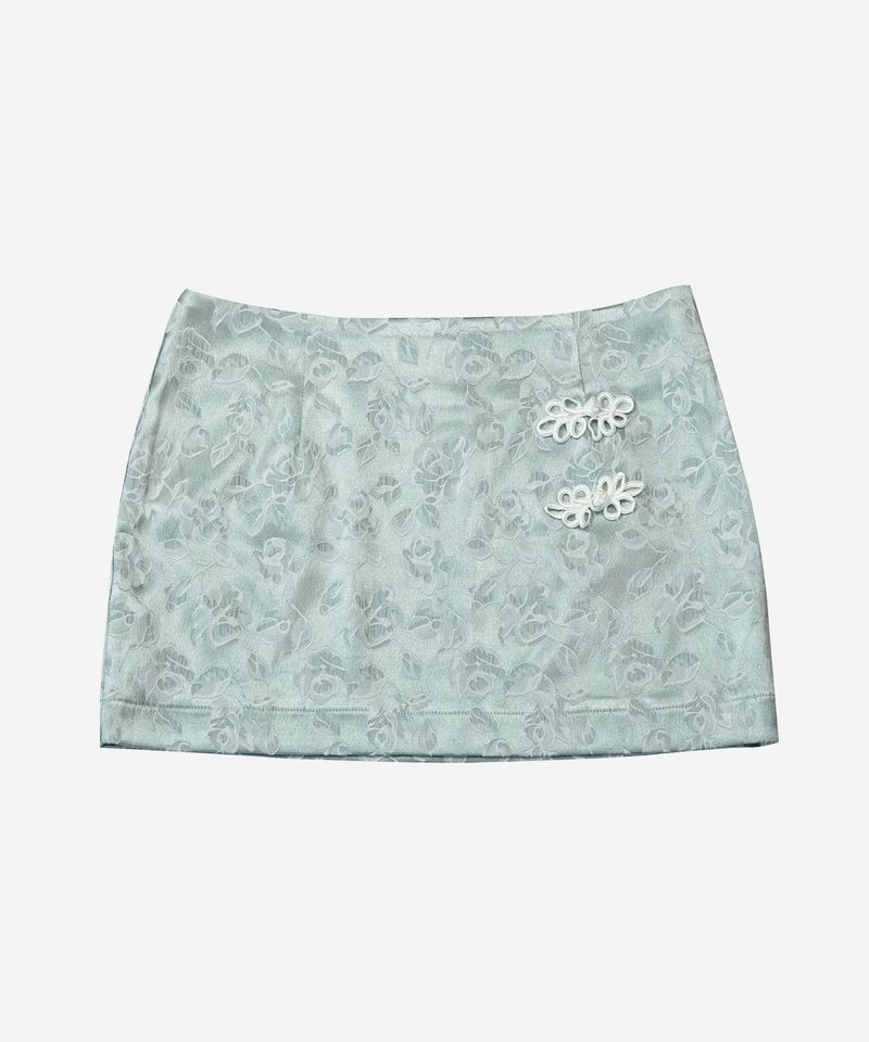 Knotted Satin Mini Skirt #Ook(玉)